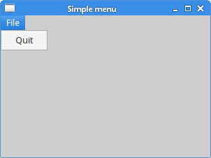 Simple menu