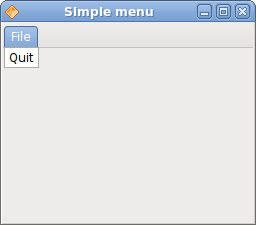Simple menu