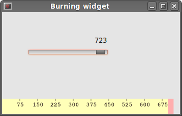 Burning widget