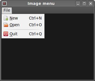 Image menu