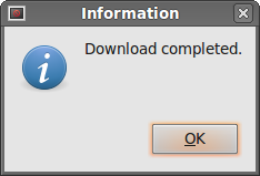 Information message dialog