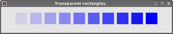 Transparent rectangles