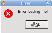 Error message dialog