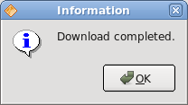 Information message dialog