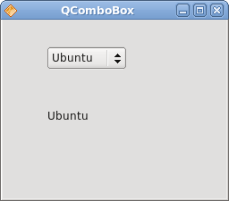 QComboBox widget