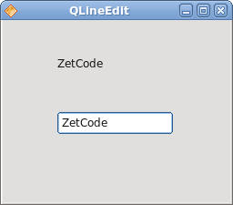 QLineEdit widget