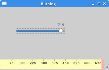 Burning widget