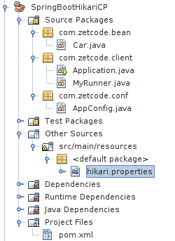 NetBeans project structure