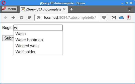 jQuery Autocomplete