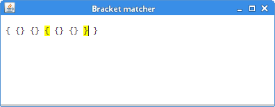 Bracket matching