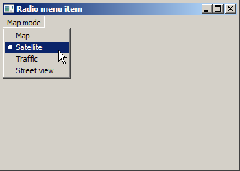Radio menu item