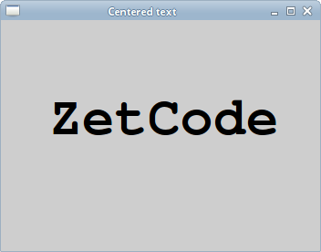 Centered text