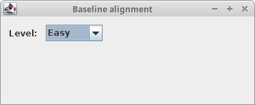 GroupLayout baseline alignment