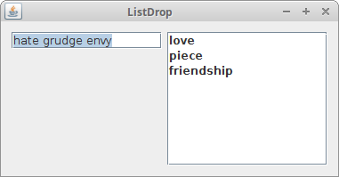 JList drop example