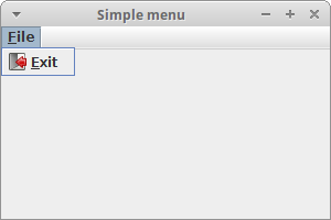 Simple menu