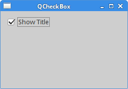 QCheckBox