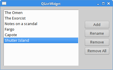 QListWidget