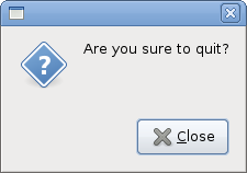 Question message dialog