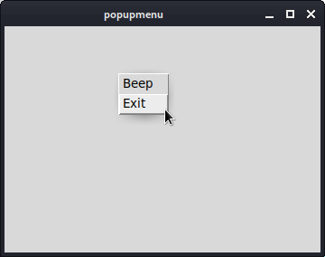 Popup menu`