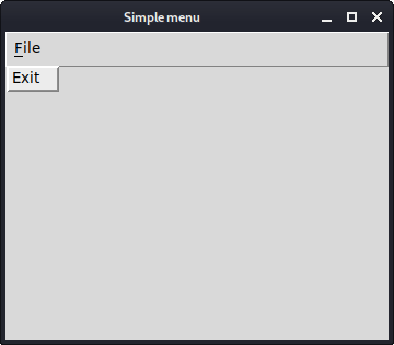 Simple menu