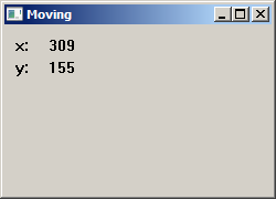 Moving a window