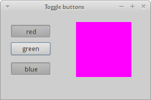 Toggle buttons