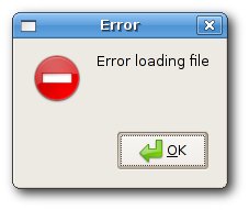 Error dialog