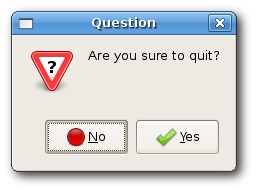 Question dialog