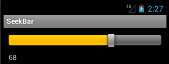 SeekBar widget