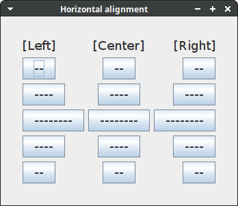 Horizontal alignment