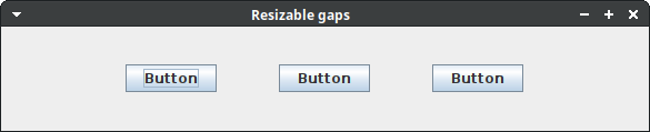 Resizable gaps