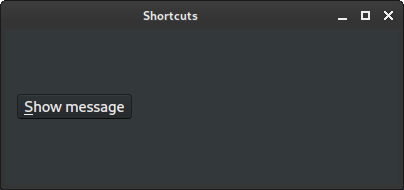 Shortcut on QPushButton