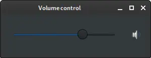 QSlider volume control
