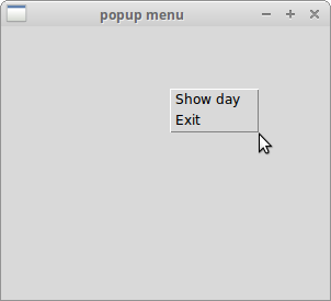 Tkinter popup menu